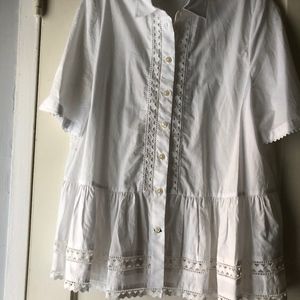 Kate Spade Broome Street button down blouse eyelet